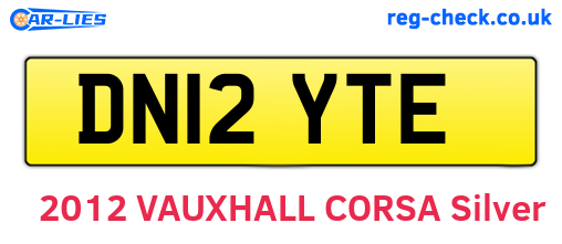 DN12YTE are the vehicle registration plates.