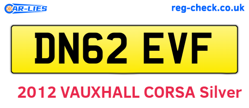 DN62EVF are the vehicle registration plates.