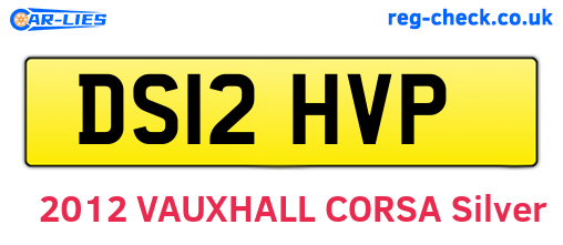 DS12HVP are the vehicle registration plates.