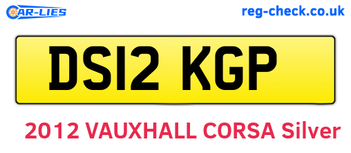 DS12KGP are the vehicle registration plates.
