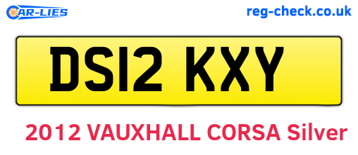 DS12KXY are the vehicle registration plates.