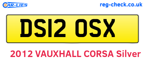 DS12OSX are the vehicle registration plates.
