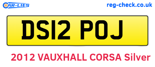 DS12POJ are the vehicle registration plates.