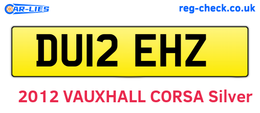 DU12EHZ are the vehicle registration plates.