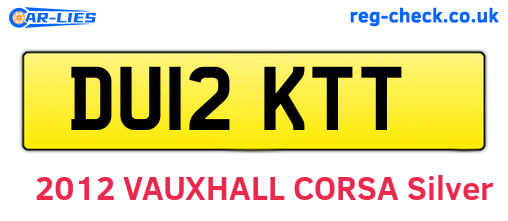 DU12KTT are the vehicle registration plates.