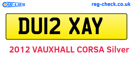 DU12XAY are the vehicle registration plates.