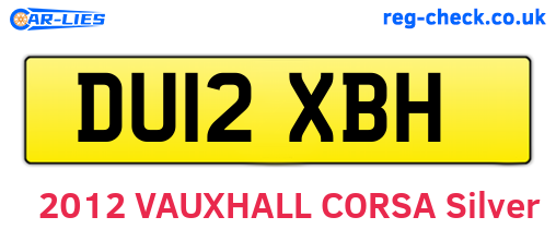 DU12XBH are the vehicle registration plates.