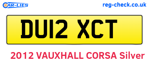 DU12XCT are the vehicle registration plates.