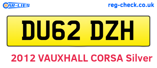 DU62DZH are the vehicle registration plates.