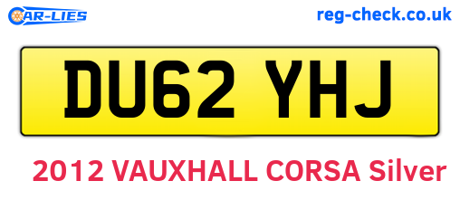 DU62YHJ are the vehicle registration plates.