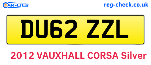 DU62ZZL are the vehicle registration plates.