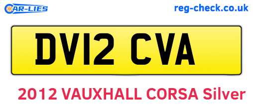 DV12CVA are the vehicle registration plates.