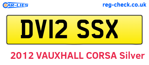 DV12SSX are the vehicle registration plates.