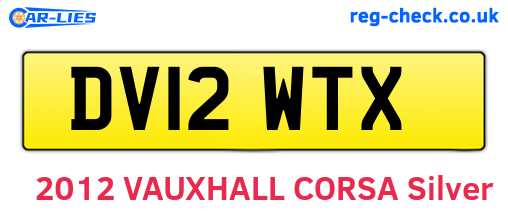 DV12WTX are the vehicle registration plates.