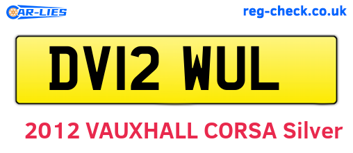 DV12WUL are the vehicle registration plates.