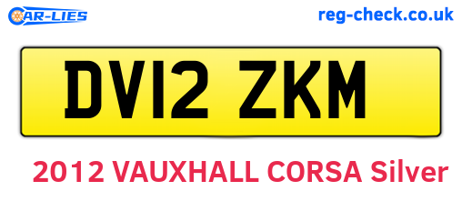 DV12ZKM are the vehicle registration plates.