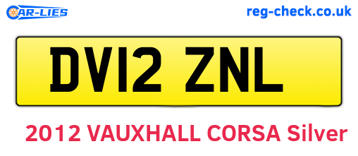 DV12ZNL are the vehicle registration plates.