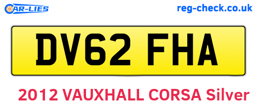 DV62FHA are the vehicle registration plates.
