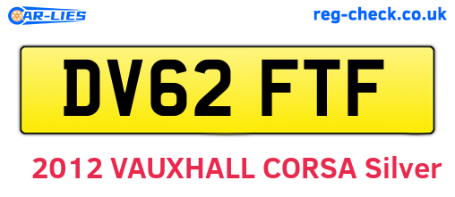 DV62FTF are the vehicle registration plates.