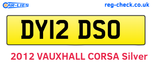 DY12DSO are the vehicle registration plates.