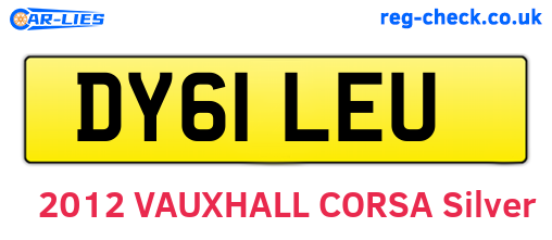 DY61LEU are the vehicle registration plates.