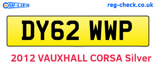 DY62WWP are the vehicle registration plates.