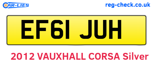 EF61JUH are the vehicle registration plates.