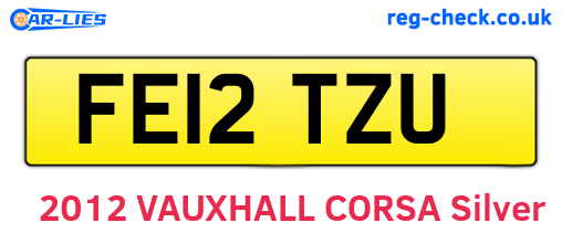 FE12TZU are the vehicle registration plates.