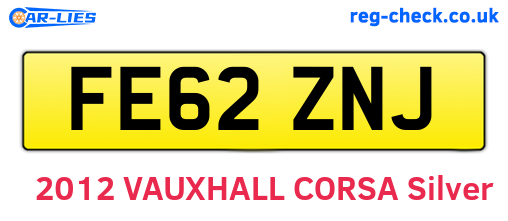 FE62ZNJ are the vehicle registration plates.