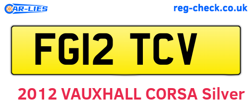 FG12TCV are the vehicle registration plates.