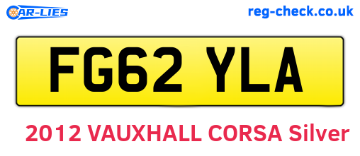 FG62YLA are the vehicle registration plates.