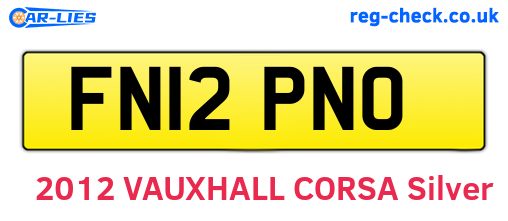 FN12PNO are the vehicle registration plates.