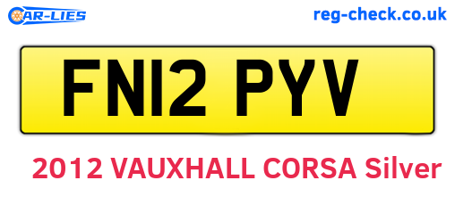 FN12PYV are the vehicle registration plates.