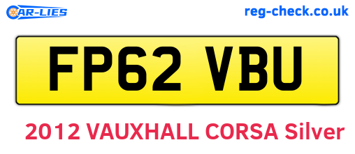 FP62VBU are the vehicle registration plates.