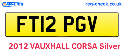 FT12PGV are the vehicle registration plates.
