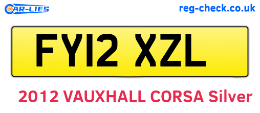 FY12XZL are the vehicle registration plates.