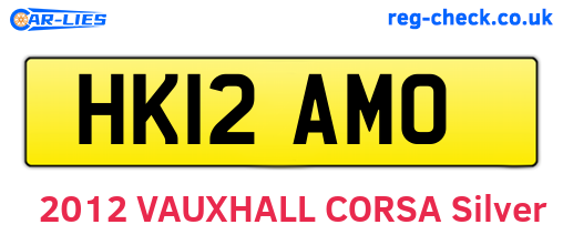 HK12AMO are the vehicle registration plates.
