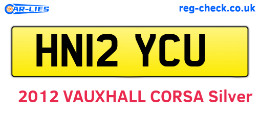 HN12YCU are the vehicle registration plates.