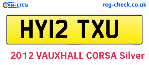 HY12TXU are the vehicle registration plates.