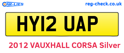 HY12UAP are the vehicle registration plates.