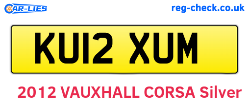 KU12XUM are the vehicle registration plates.