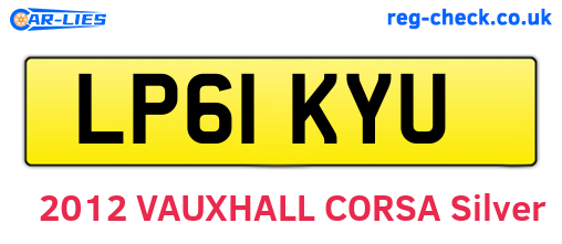 LP61KYU are the vehicle registration plates.