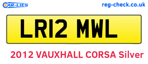 LR12MWL are the vehicle registration plates.