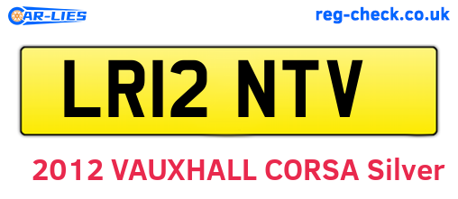 LR12NTV are the vehicle registration plates.
