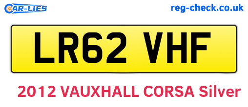 LR62VHF are the vehicle registration plates.