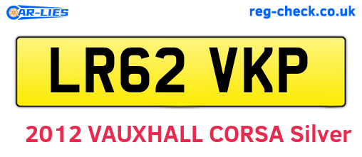 LR62VKP are the vehicle registration plates.