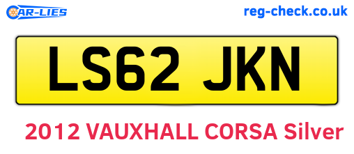 LS62JKN are the vehicle registration plates.