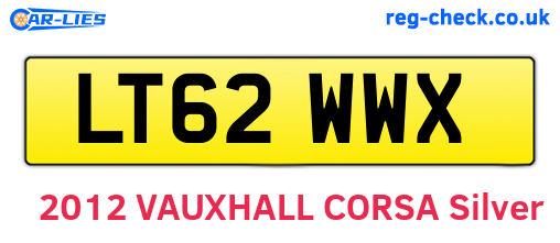 LT62WWX are the vehicle registration plates.