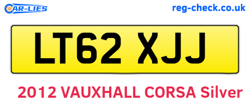 LT62XJJ are the vehicle registration plates.