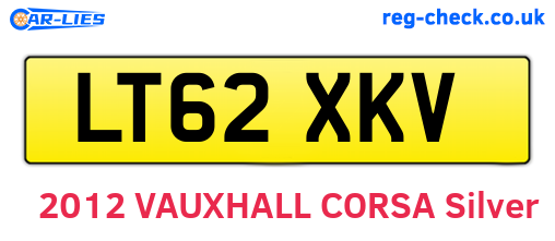 LT62XKV are the vehicle registration plates.